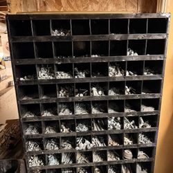 Square Rack Of Bolts, Washer And Nuts