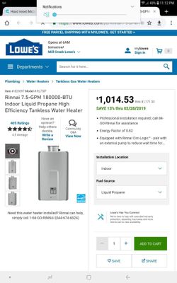 Tankless water heater