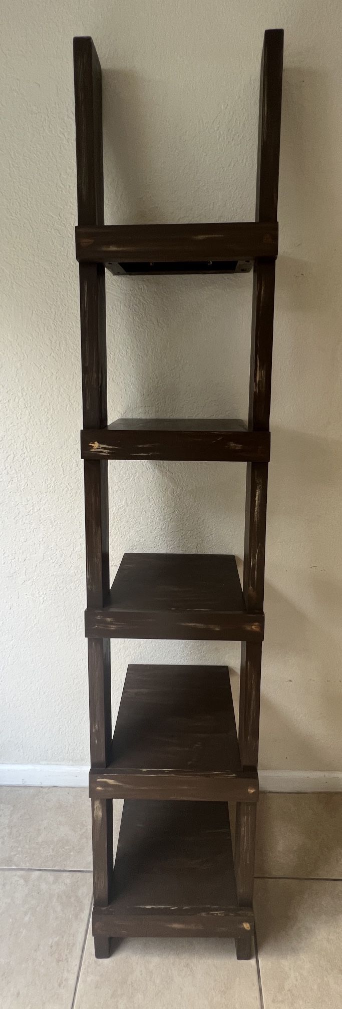 Rustic Wood Ladder Shelf 