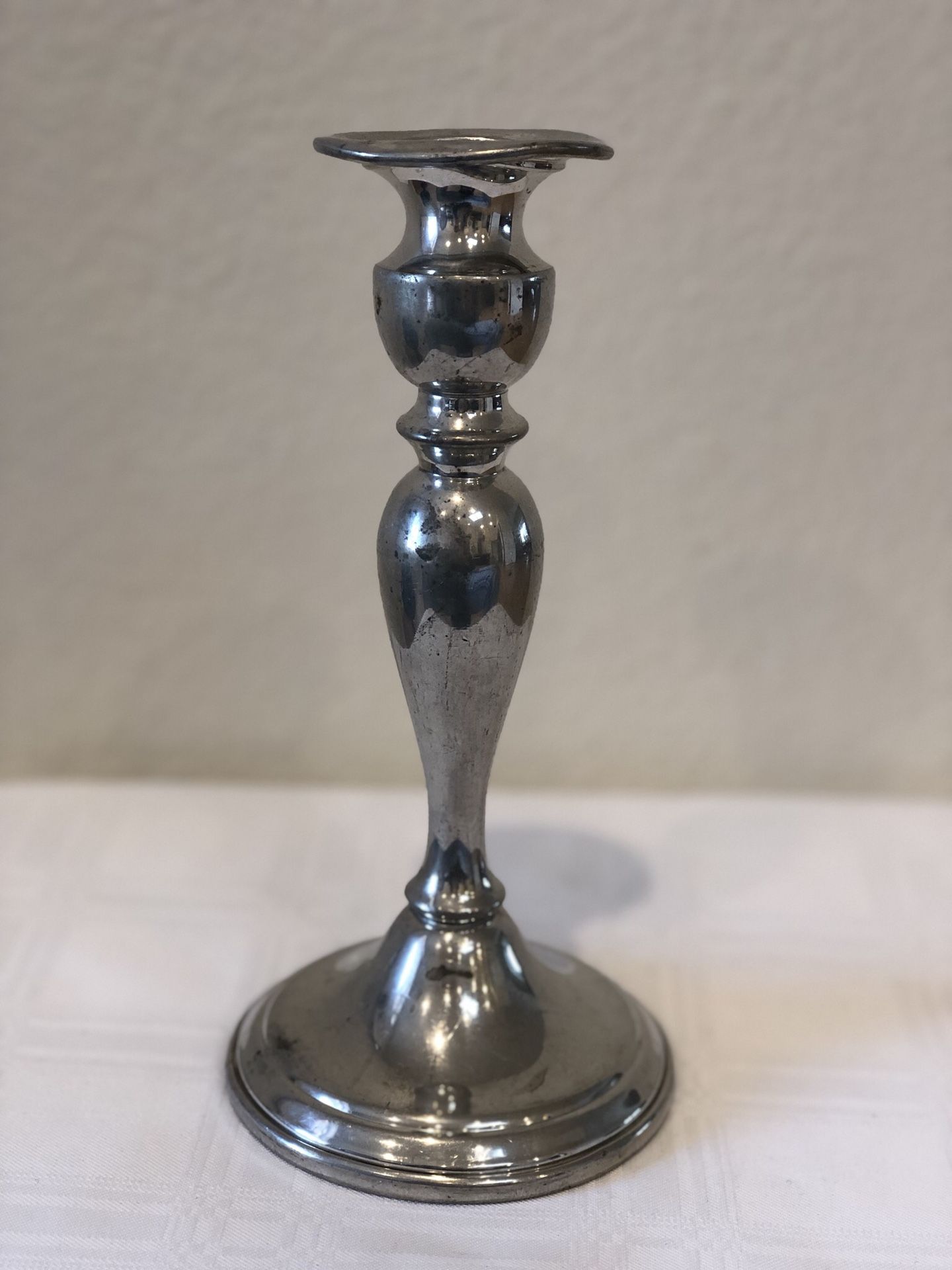 Vintage Birmingham Pewter Collection ~ 8.5” Pewter Candlestick