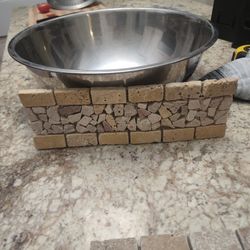 Carved Stone Creation  Border Or Strip Stone  Natural Stone Likely Travertinr