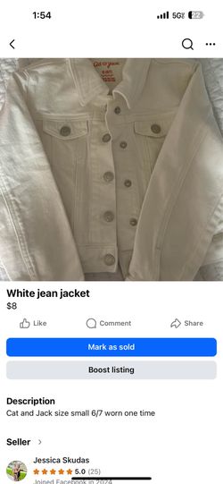 White jean jacket