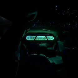 Speaker rack with amp and speakers