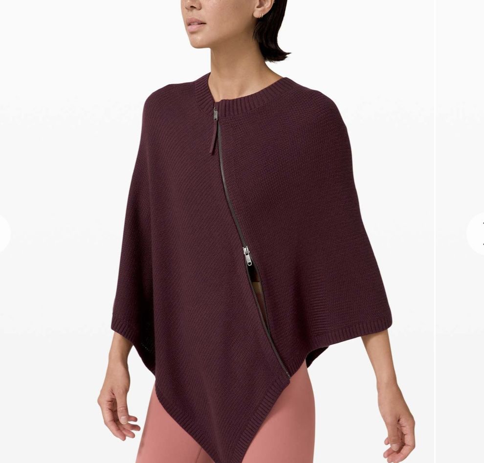 Lululemon Plum On The Go Poncho