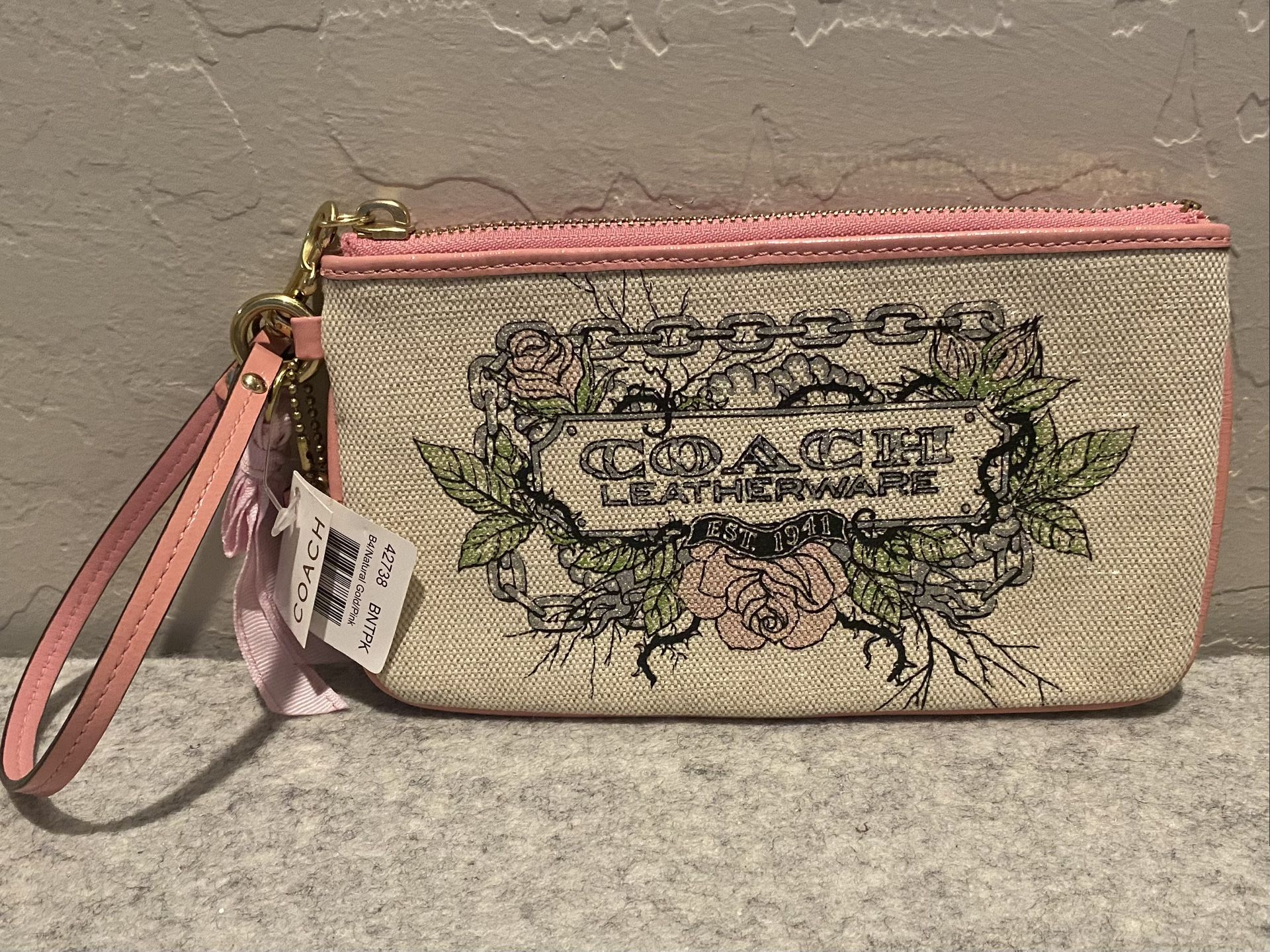 Coach Limited Edition Tattoo Canvas Wristlet