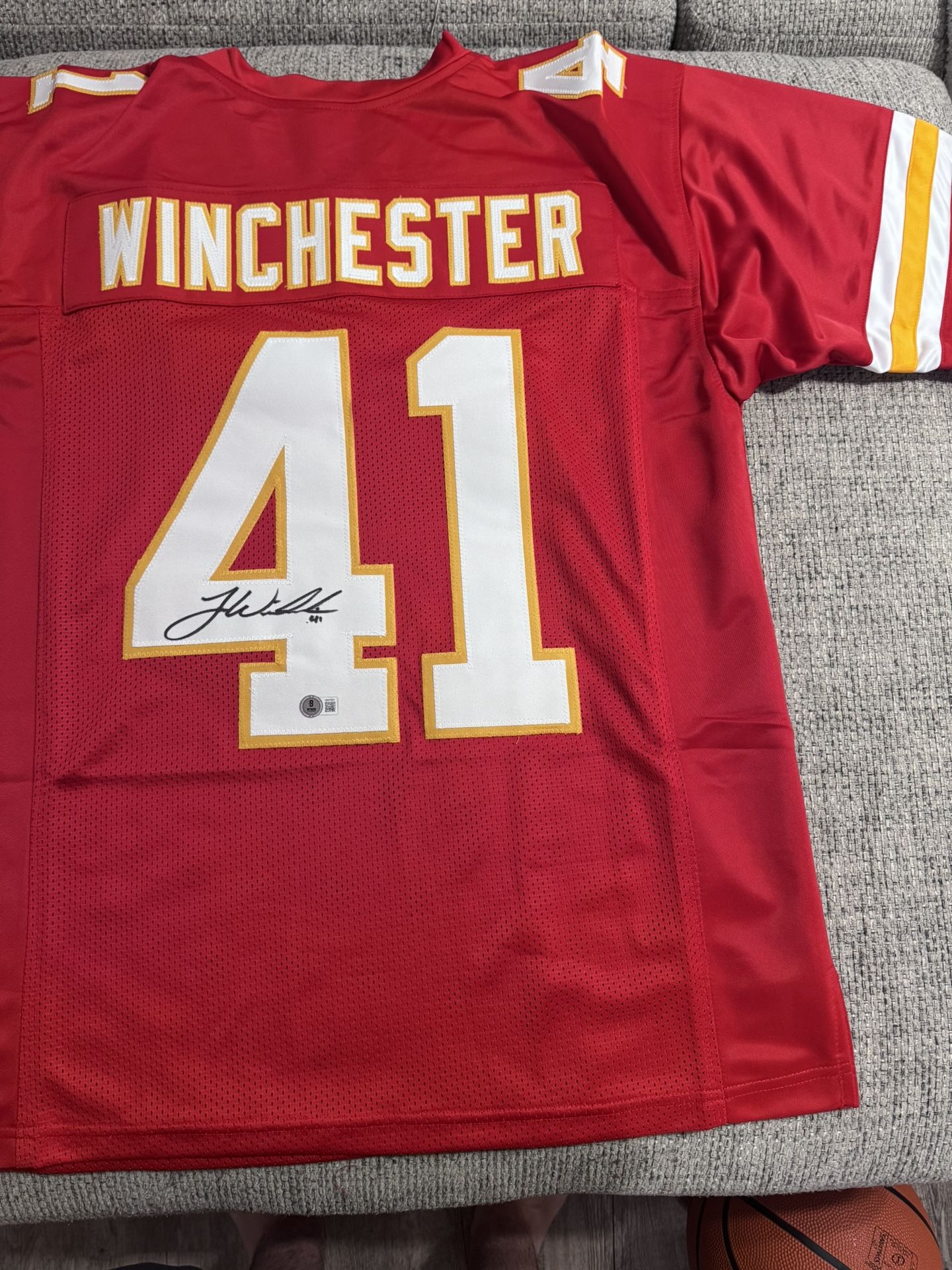 James Winchester Signed Autograph Custom Jersey - Beckett Coa - Kansas City Chiefs