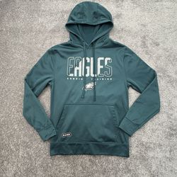 NFL Team Apparel Philadelphia Eagles Combine Training Hoodie Mens Small Green