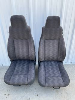 Jeep Wrangler TJ Front Seats Pair Oem 2003 Through 2006 Dark Grey
