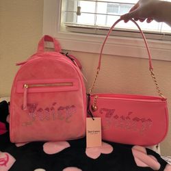 Juicy Couture Pink Lemonade Backpack & Shoulder Bag BUNDLE !