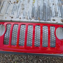 18-23 OEM Factory Jeep Wrangler JL Gladiator Front Red Grille 