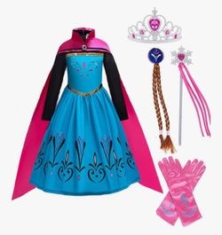 Princess Dress Anna Costume for Girls Dress, crinoline, and accessories Size 4T