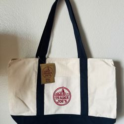 Blue Trader joes Tote Bag