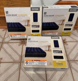 $50 for Lot of 3 Brand New Intex Twin Air Mattresses - 10" Dura-Beam Standard
