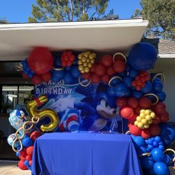 Sonic Theme Balloon Decoration 
