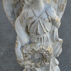 39" Indoor/Outdoor Gold Brushed Holiday Angel 