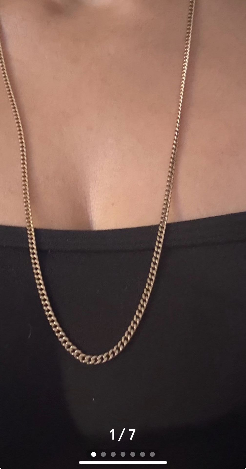 10k solid gold Cuban link chain