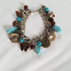 Fashion Silver-tone Charm Bracelet