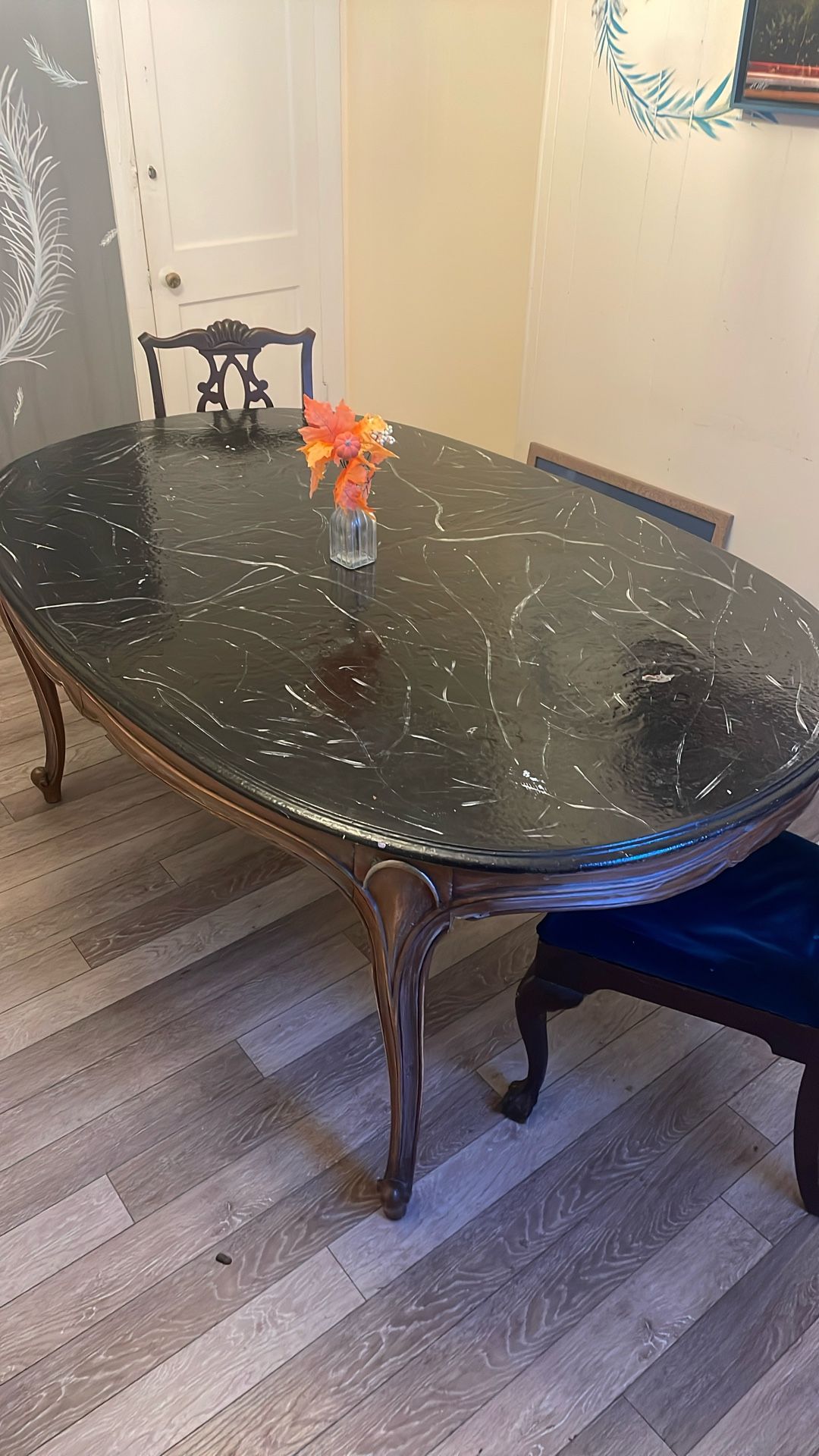 Wooden Dining Table w 2 chairs