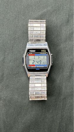 Vintage Timex Quartz Lithium Digital Alarm Chronograph Watch Tested Working