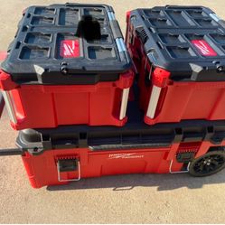 Milwaukee Packout Rolling Modular Tool Chest 38” and x2 Large Portable Tool Box 22” Brand New
