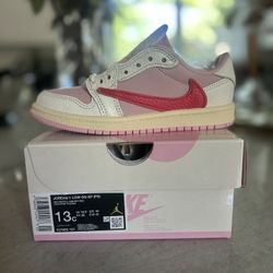 Jordan 1 low Travis Scott tropical pink size 13c