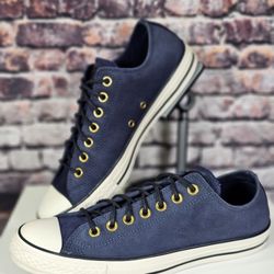 Blue suede Chucks unisex