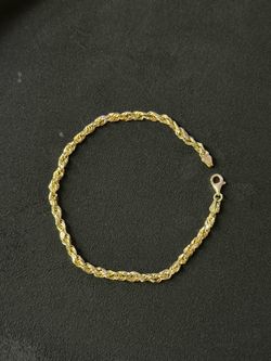 14k Gold Rope Bracelet