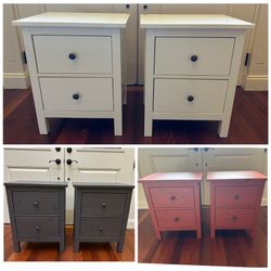 Ikea Hemnes Solid Wood Nightstands Each Pair
