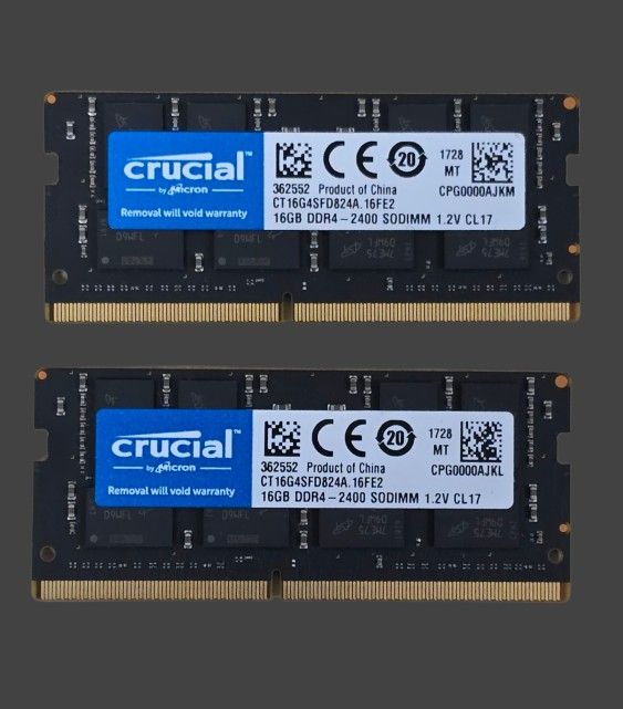 Crucial RAM CT16G4SFD824A 16FE2 - 16GB DDR4 SODIMM π» (32GB Kit)