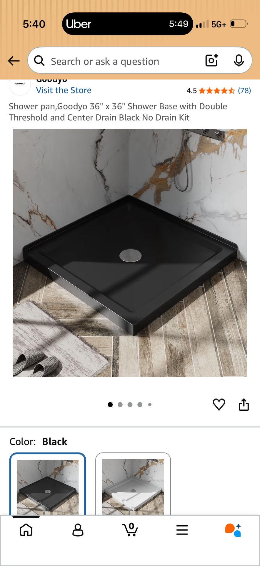 Black Shower Drain