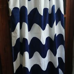 Large Velour Wave Print Beach Towel 
