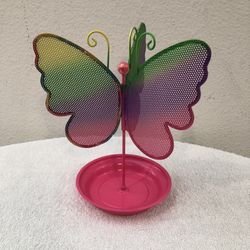 Butterfly  Earring Holder & Jewelry Organizer 8 1/2 Inches  Tall 