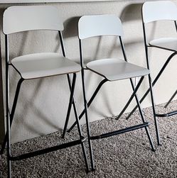 3 IKEA Bar stools - White