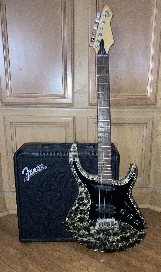Fender Mustang LT50 Amplifier Hohner Revelation Marble Finish RTX Electric Guitar Combo (Great Cond. FIRM)