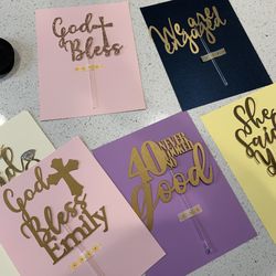 Birth Cake toppers