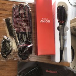 BeKind ANION Professional Anionic Hair Straightener &Straightening Brush Kit