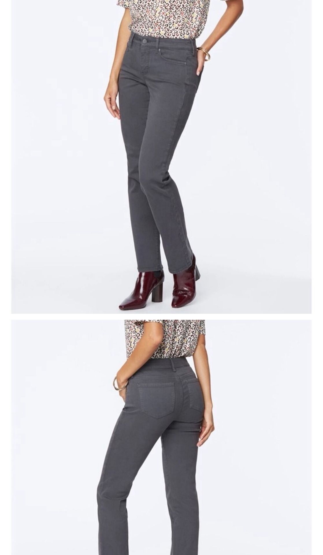 Nydj Grey Size 4 Straight Leg