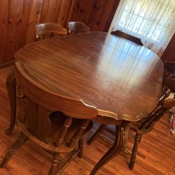 Wood Table + 6 Chairs