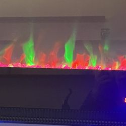 78” Electric Fireplace Heater multi color flames & remote