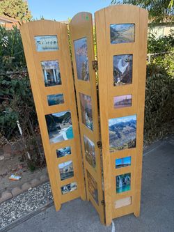 3 PANEL WOOD PHOTO ROOM DIVIDER