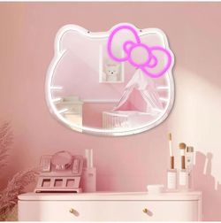Hello Kitty LED Mirror – Cute Room Decor (Like New)