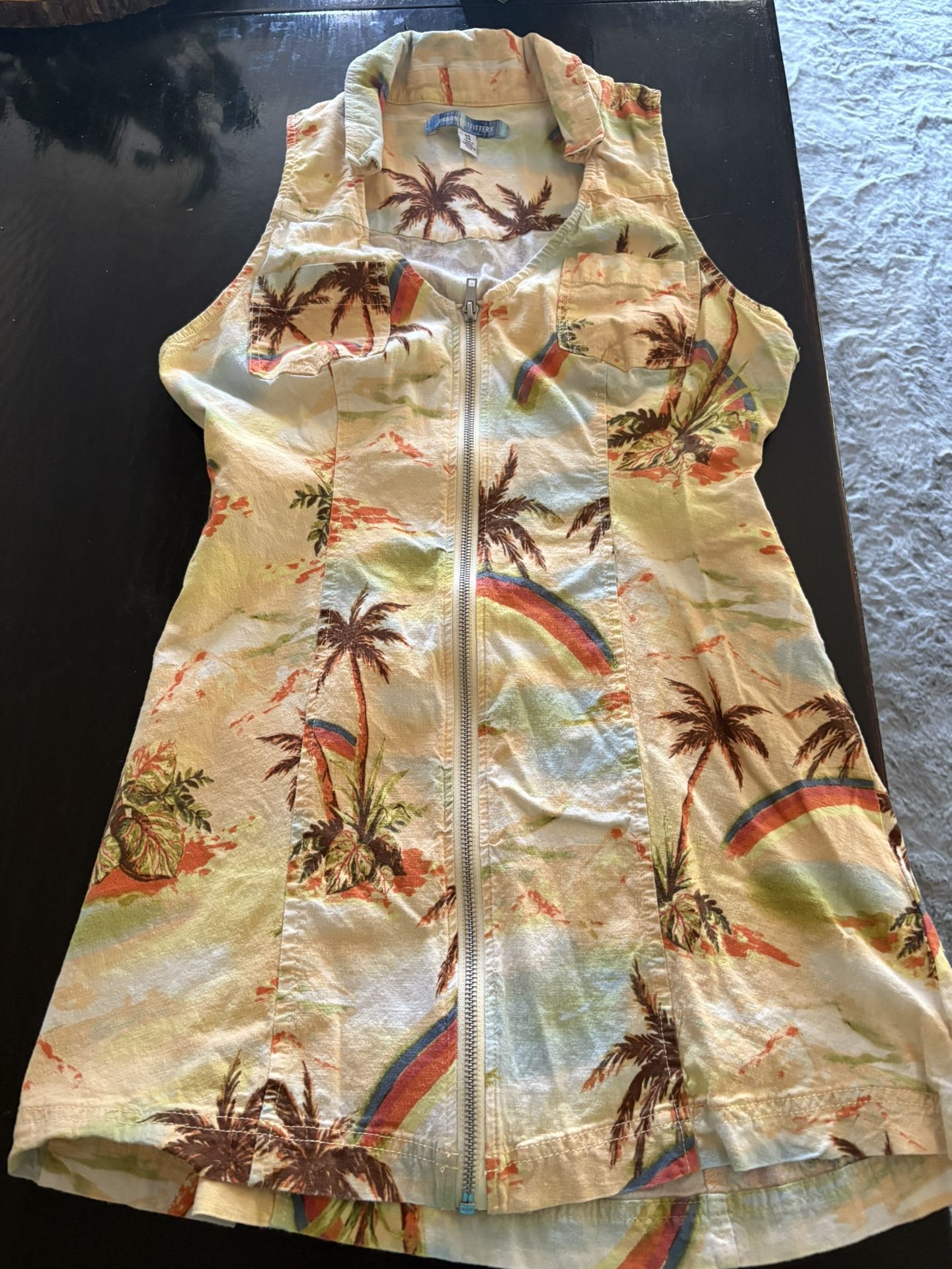 Urban Outfitters Tropical Linen Mini Dress