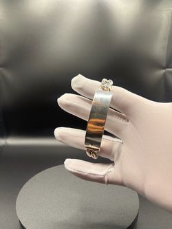 925 Silver Solid Figaro ID Bracelet Esclava Sólida Figaro Con Placa Plata 925