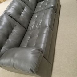 Leather Luxury Tufted Couch And Loveseat