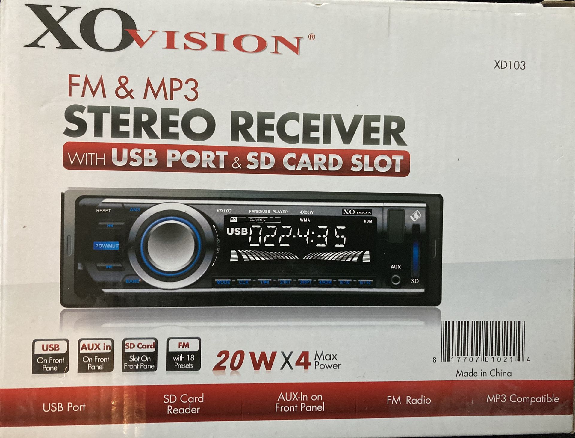 Car In-Dash Stereo Receiver