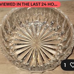 Cut Glass CrystalServing Bowl Fostoria 9 inch Diameter