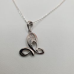 925 Silver Butterfly Neckace 18"
