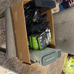 Two Xbox 360 And Games And Controllers Etc