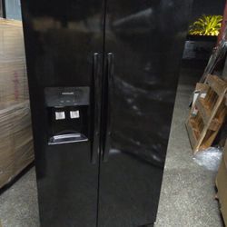 Black Side By Side Refrigerator NEW 