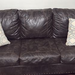 3 Three Piece Brown Leather Living Room